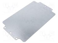 Mounting plate; steel; W: 146mm; L: 244mm; Thk: 1.5mm; Plating: zinc FIBOX