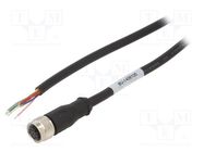Connection lead; M12; PIN: 8; straight; 2m; plug; 30VAC; 2A; PVC; IP68 MUELLER ELECTRIC