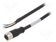 Connection lead; M12; PIN: 5; straight; 1.5m; plug; 60VAC; 4A; PUR MUELLER ELECTRIC