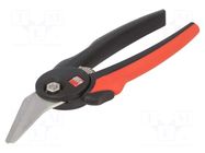 Scissors; universal; Tool length: 190mm; Cut length: 38mm; cranked BESSEY