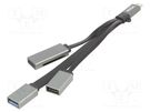 Hub USB; microSD,SD,USB A socket x2,USB C plug; OTG,USB 3.0 VCOM