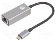 USB to Fast Ethernet adapter; USB 3.1; silver; 5Gbps; 0.2m VCOM