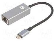 USB to Ethernet adapter; USB 3.1; silver; 5Gbps; 0.2m VCOM