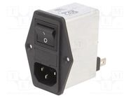 Connector: AC supply; socket; male; 6A; 250VAC; C14 (E); -25÷85°C SCHAFFNER