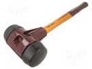 Hammer; 490mm; W: 175mm; 2.87kg; 80mm; round; rubber; wood; SIMPLEX HALDER