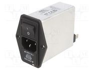 Connector: AC supply; socket; male; 10A; 250VAC; C14 (E); -25÷85°C SCHAFFNER