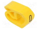 Markers; Marking: Q; 8÷16mm; PVC; yellow; -30÷60°C; leaded; PA-3 PARTEX