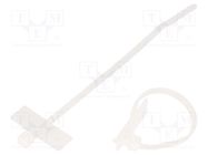 Cable tie; with label; L: 98mm; W: 2.5mm; polyamide; 80N; natural PARTEX