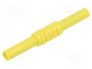 Adapter,socket; 4mm banana; 32A; 1kV; 62.5mm; yellow STÄUBLI