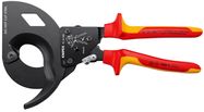KNIPEX 95 36 280 Cable Cutter (ratchet action) insulated with multi-component grips, VDE-tested black lacquered 280 mm