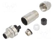 Connector: M12; male; 713; 60V; IP67; for cable; screw terminal BINDER