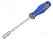 Screwdriver; 6-angles socket; HEX 8mm; Blade length: 125mm KING TONY