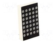 Display: LED; matrix; 5x7; blue; 50mcd; anode; 22.8x39.1x8mm OPTOSUPPLY