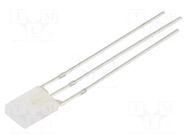 LED; yellow/yellow green; rectangular; 2x4.95x6.95mm; bicolour OPTOSUPPLY