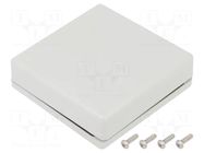 Enclosure: multipurpose; X: 80mm; Y: 80mm; Z: 24mm; 1551W; light grey HAMMOND
