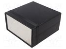 Enclosure: with panel; 1598; X: 160mm; Y: 160mm; Z: 86mm; ABS; black HAMMOND