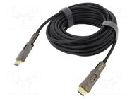 Cable; HDMI plug,micro HDMI plug,both sides; PVC; 10m; black VCOM