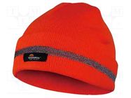 Beanie reflective hat; winter; orange; acrylic VIZWELL