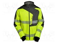 Softshell jacket; Size: XL; fluorescent yellow-grey; warning VIZWELL