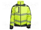 Softshell jacket; Size: XXL; fluorescent yellow-grey; warning VIZWELL