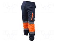 Dungarees; Size: M; orange-navy blue; warning VIZWELL