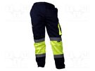 Dungarees; Size: S; yellow-navy blue; warning VIZWELL