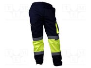 Dungarees; Size: XXXL; yellow-navy blue; warning VIZWELL