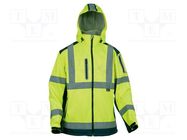 Softshell jacket; Size: M; yellow-navy blue; warning VIZWELL