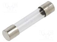 Fuse: fuse; quick blow; 100mA; 250VAC; cylindrical,glass; 6.3x32mm EATON/BUSSMANN