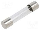 Fuse: fuse; quick blow; 15A; 32VAC; cylindrical,glass; 6.3x32mm EATON/BUSSMANN