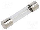Fuse: fuse; quick blow; 6A; 250VAC; cylindrical,glass; 6.3x32mm EATON/BUSSMANN