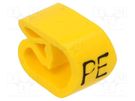 Markers; Marking: +; 8÷16mm; PVC; yellow; -30÷60°C; leaded; PA-3 PARTEX