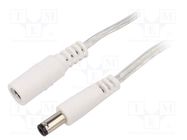 Cable; 2x0.5mm2; DC 5,5/2,1 plug,DC 5,5/2,1 socket; straight BQ CABLE