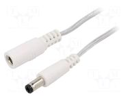 Cable; 2x0.5mm2; DC 5,5/2,5 plug,DC 5,5/2,5 socket; straight BQ CABLE