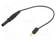 Test leads; 10A; banana socket 4mm,banana plug 2mm; Len: 0.15m STÄUBLI