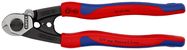 KNIPEX 95 62 190 Wire Rope Cutter forged with multi-component handles 190 mm