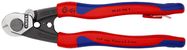 KNIPEX 95 62 190 T Wire Rope Cutter forged with multi-component grips, with integrated tether attachment point for a tool tether 190 mm