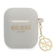 Guess GUA2LSC4EG AirPods cover gray / gray Silicone Charm 4G Collection, Guess