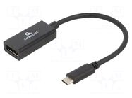 Adapter; DisplayPort 1.2,USB 3.1; 0.15m; black; 4K,UHD 2160p GEMBIRD