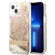 Guess GUHCP13SLFLSD iPhone 13 mini 5.4&quot; gold/gold hardcase Paisley Liquid Glitter, Guess