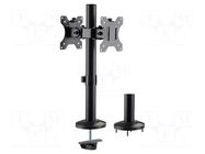 Monitor holder; 8kg; 17÷32"; Arm len: 52mm; for two monitors LOGILINK