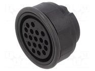 Connector: circular; female; contact insert; UIC558; PIN: 13; 10A HARTING