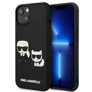 Karl Lagerfeld KLHCP13M3DRKCK iPhone 13 6.1 &quot;black / black hardcase Karl &amp; Choupette Ikonik 3D, Karl Lagerfeld