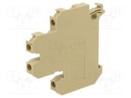 Splice terminal: rail; 4mm2; ways: 1; terminals: 4; beige; Width: 6mm WEIDMÜLLER