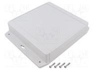 Enclosure: multipurpose; X: 180mm; Y: 181mm; Z: 40mm; 1555F; grey HAMMOND