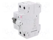 RCBO breaker; Inom: 25A; Ires: 30mA; Poles: 2; 230/400VAC; IP20; KZS ETI POLAM