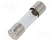 Fuse: fuse; quick blow; 250mA; 220VAC; cylindrical,glass; 5x20mm SCHURTER