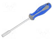 Screwdriver; 6-angles socket; HEX 7mm; Blade length: 125mm KING TONY