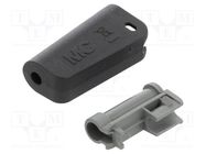 Plug case; black; Overall len: 36.3mm; Socket size: 4mm STÄUBLI