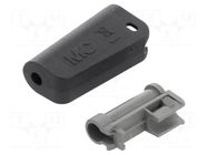 Case; black; Overall len: 36.3mm; Socket size: 4mm STÄUBLI